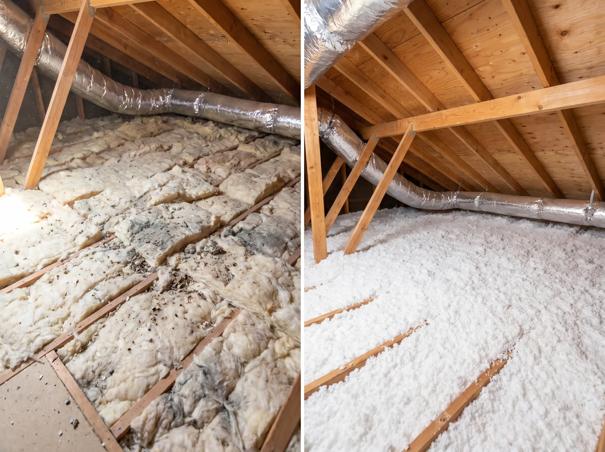 Rodent-damaged insulation removal
